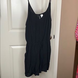 Black romper with pockets